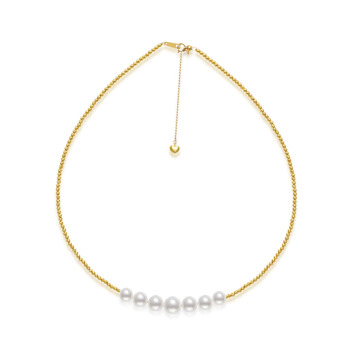 18k Gold Top Grade Freshwater Pearl Necklace KN00213 - PEARLY LUSTRE