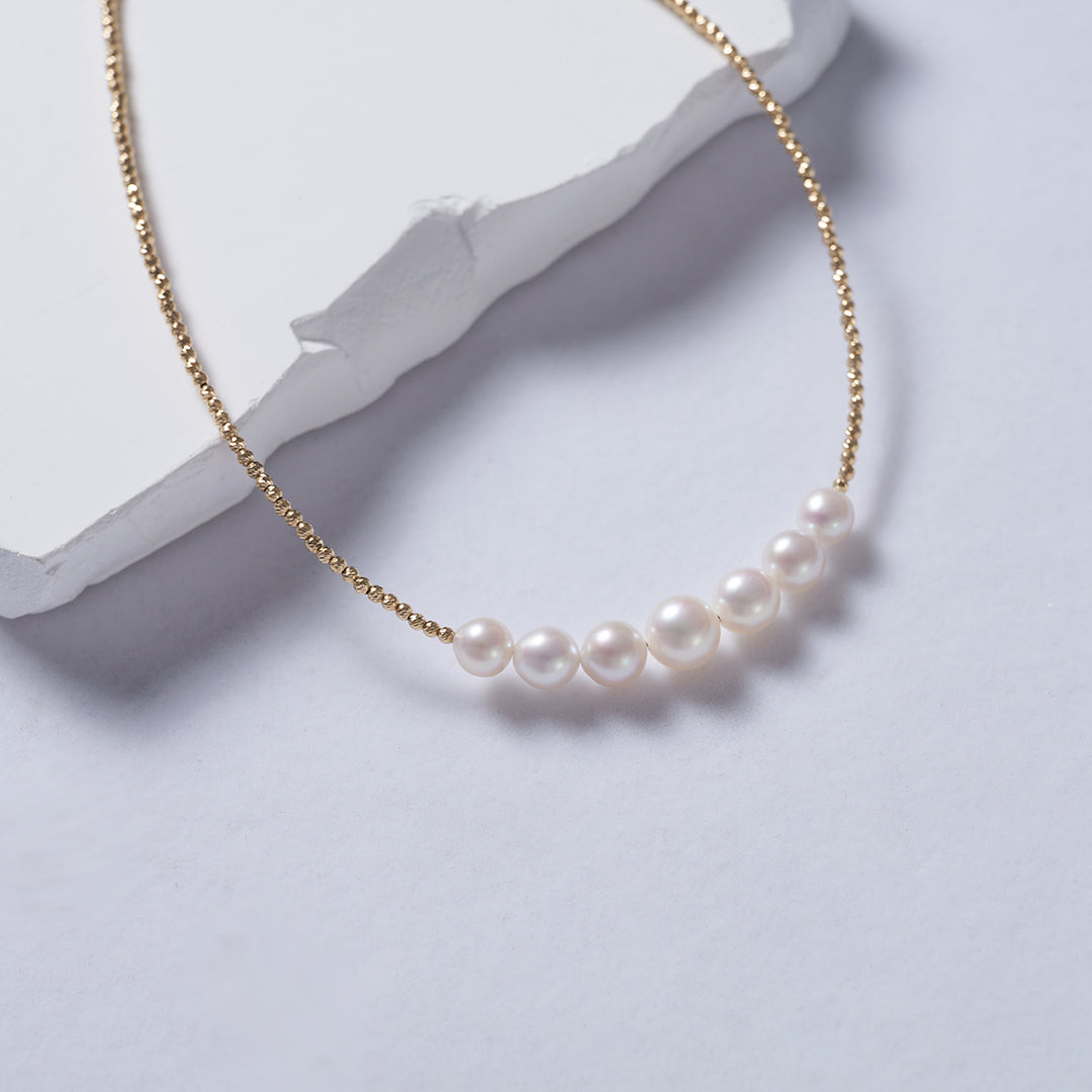 18k Gold Top Grade Freshwater Pearl Necklace KN00213 - PEARLY LUSTRE