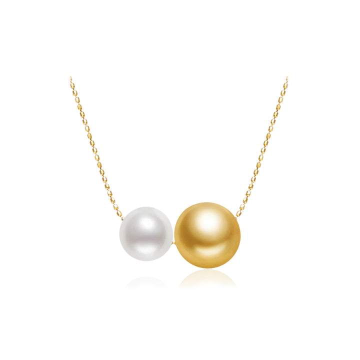 18k Gold South Sea Golden Pearl Necklace KN00222 | HARMONY - PEARLY LUSTRE