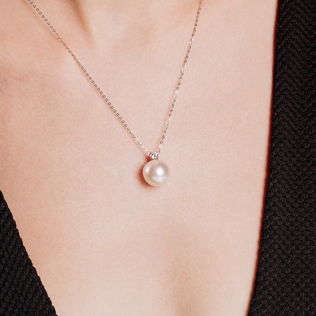 Top Lustre 18K Solid Gold Edison Pearl Necklace KN00225 - PEARLY LUSTRE