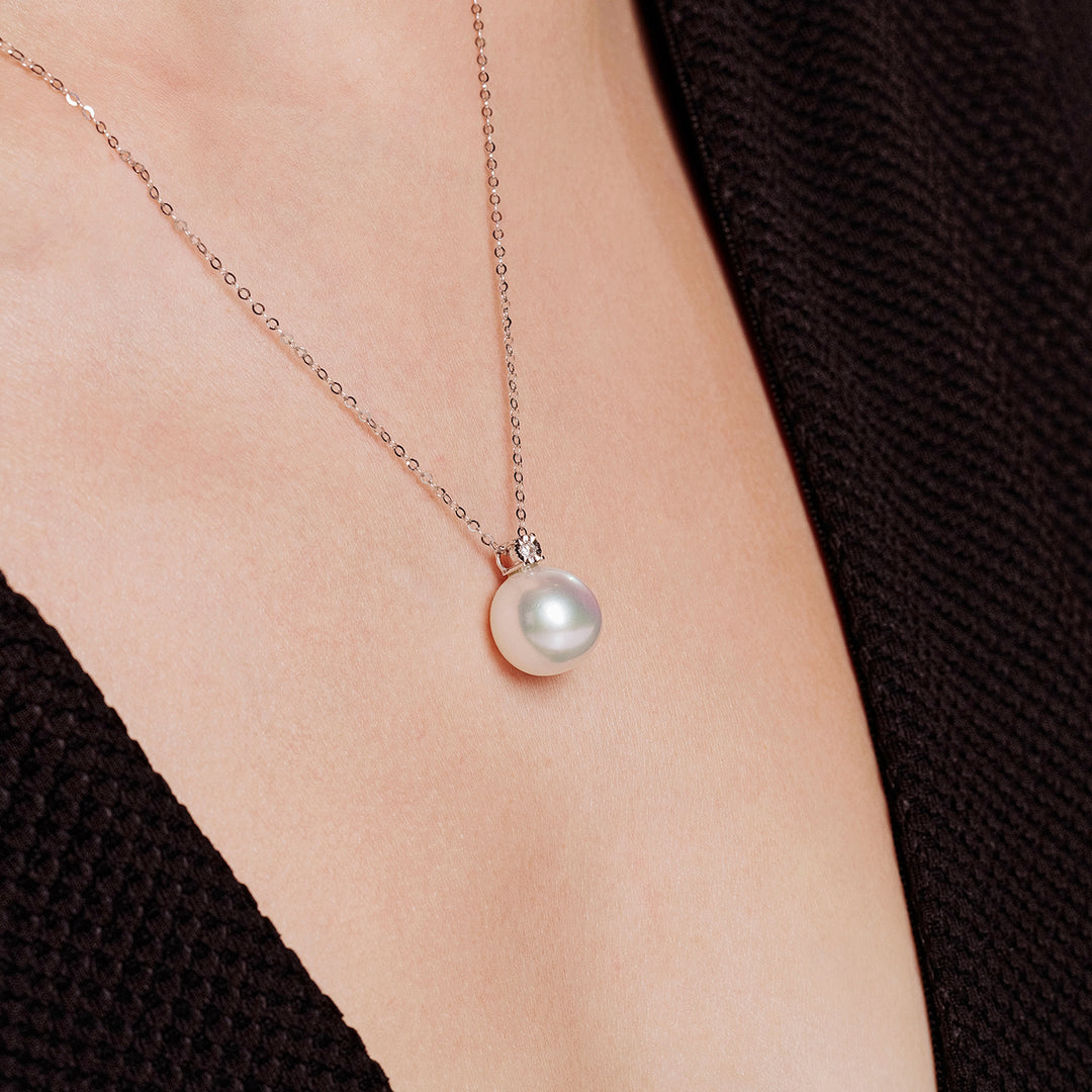 Top Lustre 18K Solid Gold Edison Pearl Necklace KN00225 - PEARLY LUSTRE