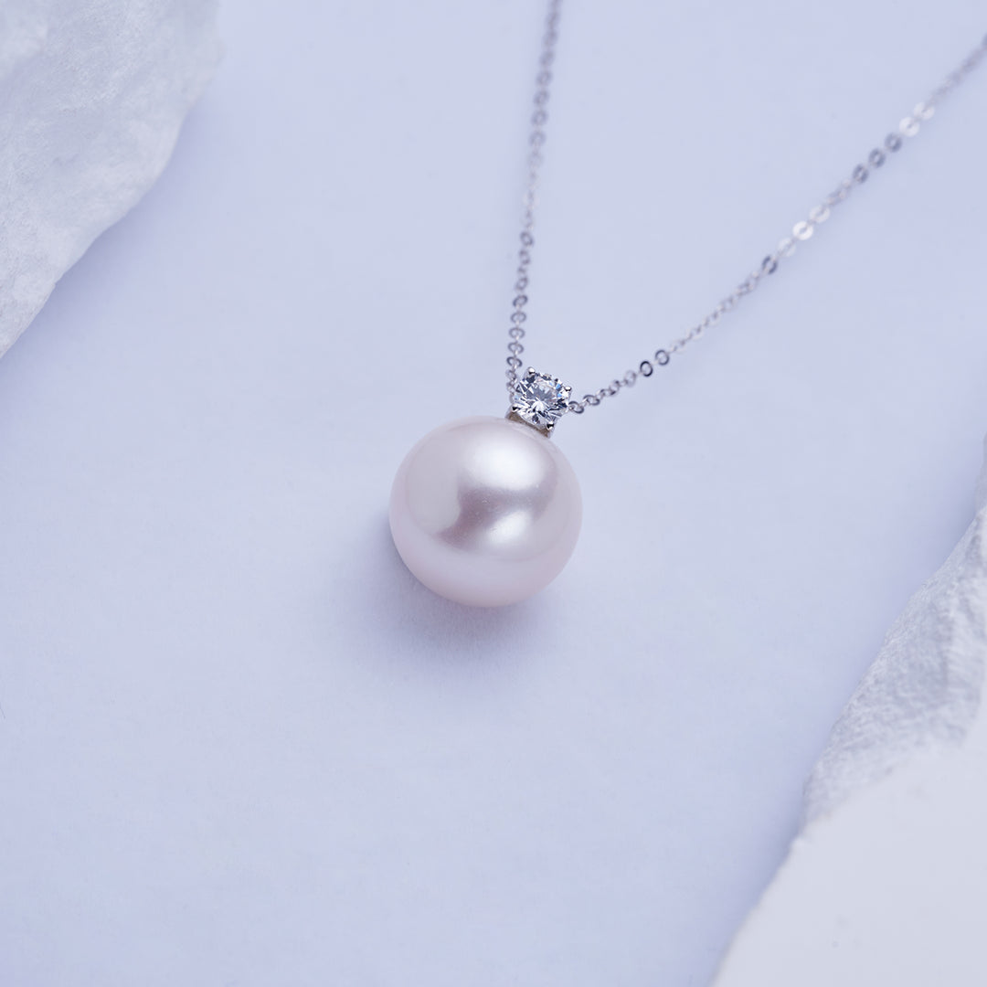 Top Lustre 18K Solid Gold Edison Pearl Necklace KN00225 - PEARLY LUSTRE