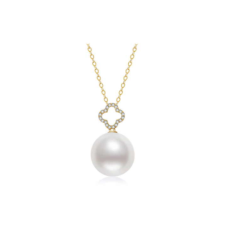 18k Solid Gold Edison Pearl Necklace KN00226 - PEARLY LUSTRE