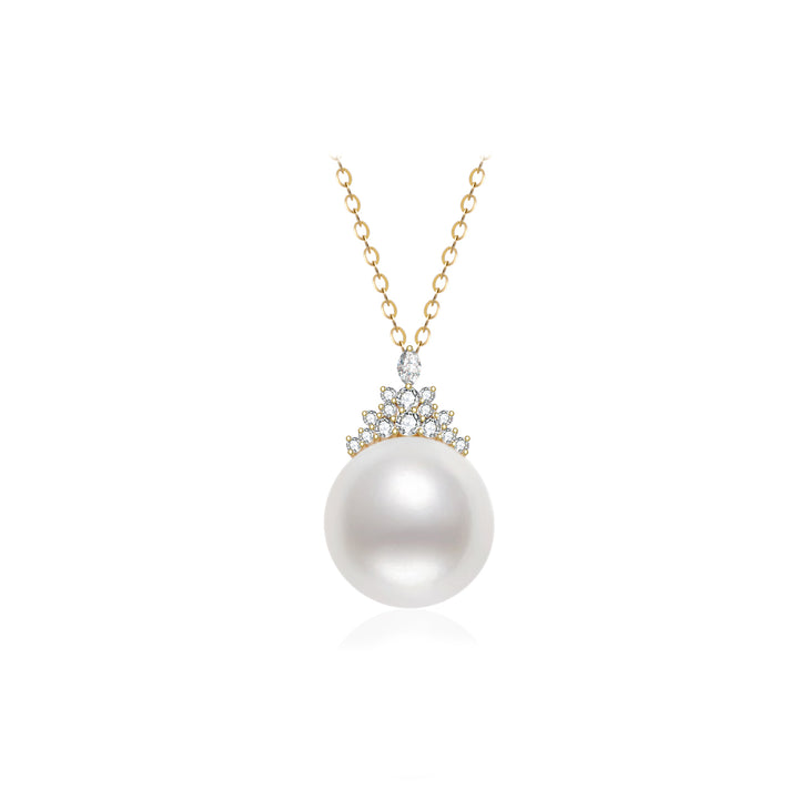 18k Solid Gold Edison Pearl Necklace KN00227 - PEARLY LUSTRE