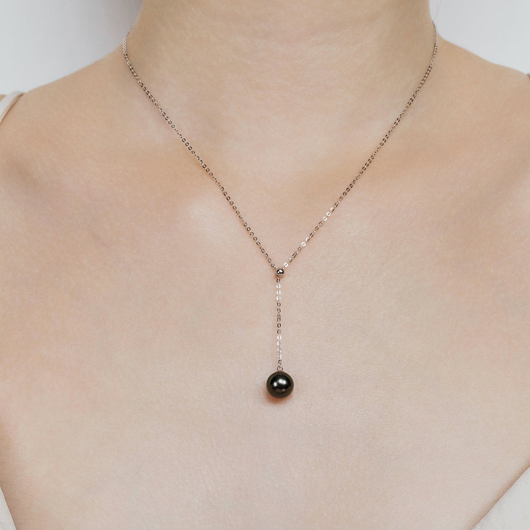 Saltwater Tahitian Pearl 18K Solid Gold Necklace KN00260 - PEARLY LUSTRE