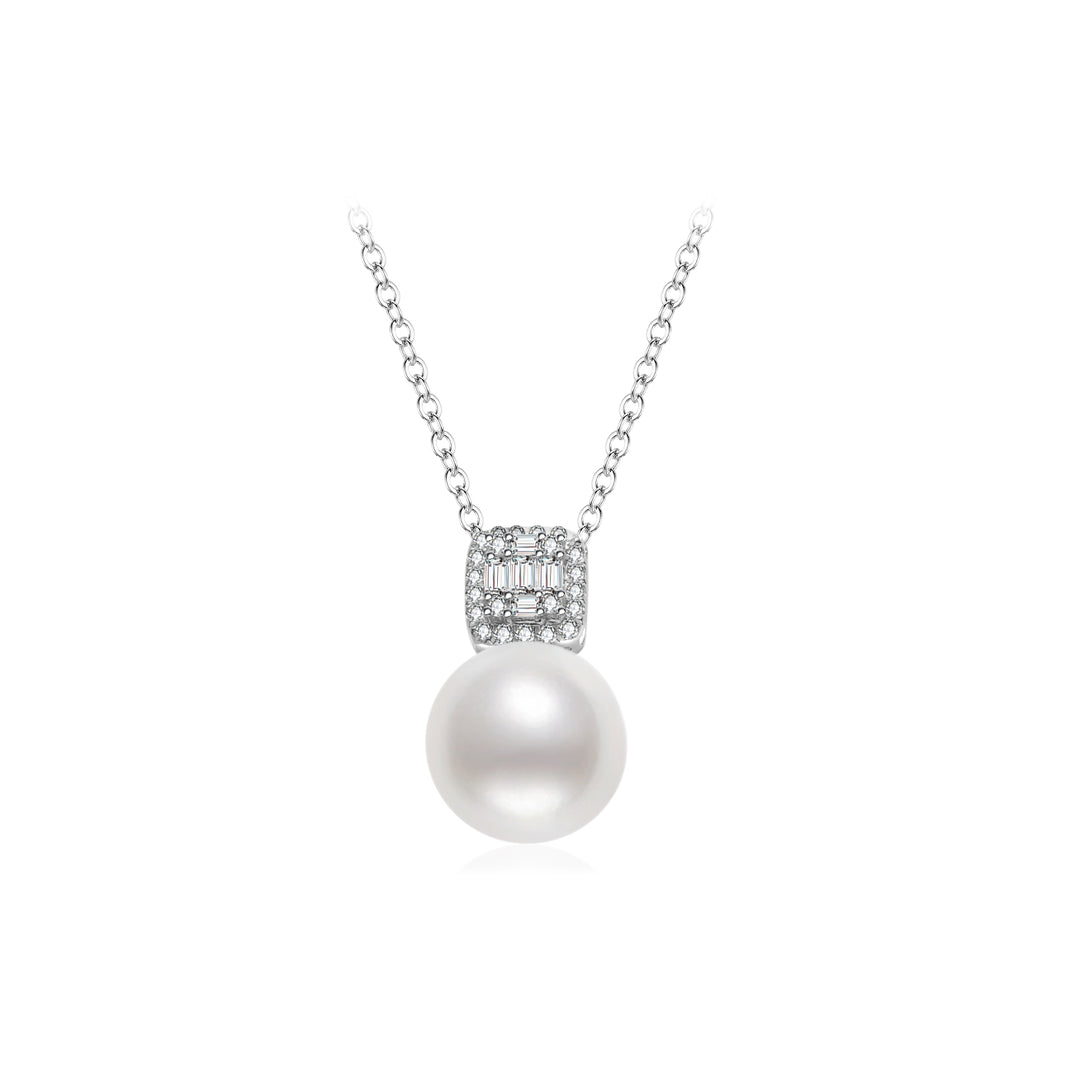 18K Solid Gold Hanadama Akoya Pearl Necklace KN00264 - PEARLY LUSTRE