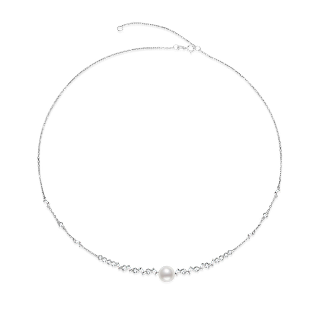 18K Solid Gold Top Grade Freshwater Pearl Necklace KN00267 | CELESTE - PEARLY LUSTRE