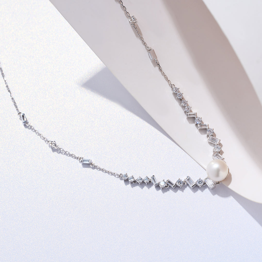 18K Solid Gold Top Grade Freshwater Pearl Necklace KN00267 | CELESTE - PEARLY LUSTRE