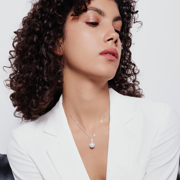 18K Solid Gold Australian White South Sea Pearl Necklace KN00284 - PEARLY LUSTRE