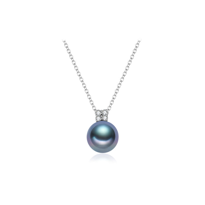 18K Solid Gold Exceptional Saltwater Tahitian Pearl Necklace KN00314 - PEARLY LUSTRE