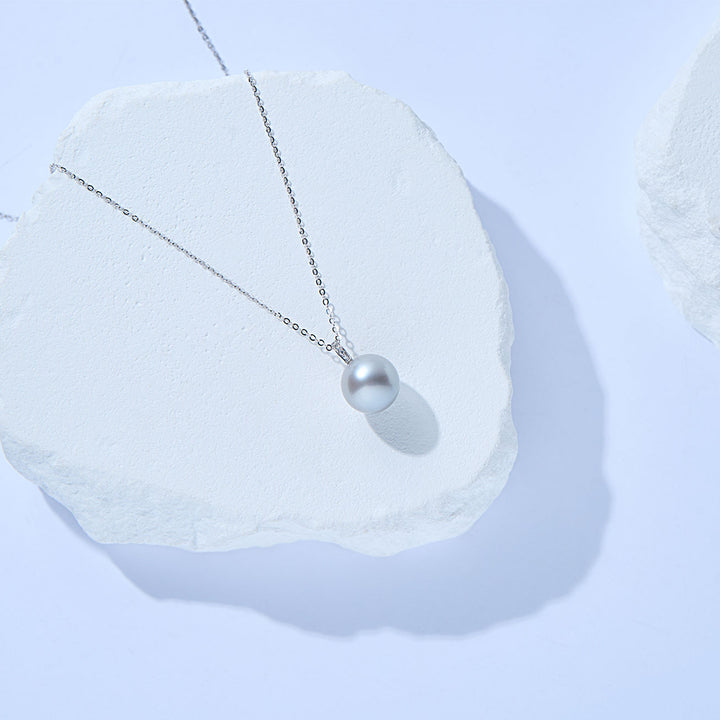 18k Solid Gold Tahitian Pearl Necklace KN00324 - PEARLY LUSTRE