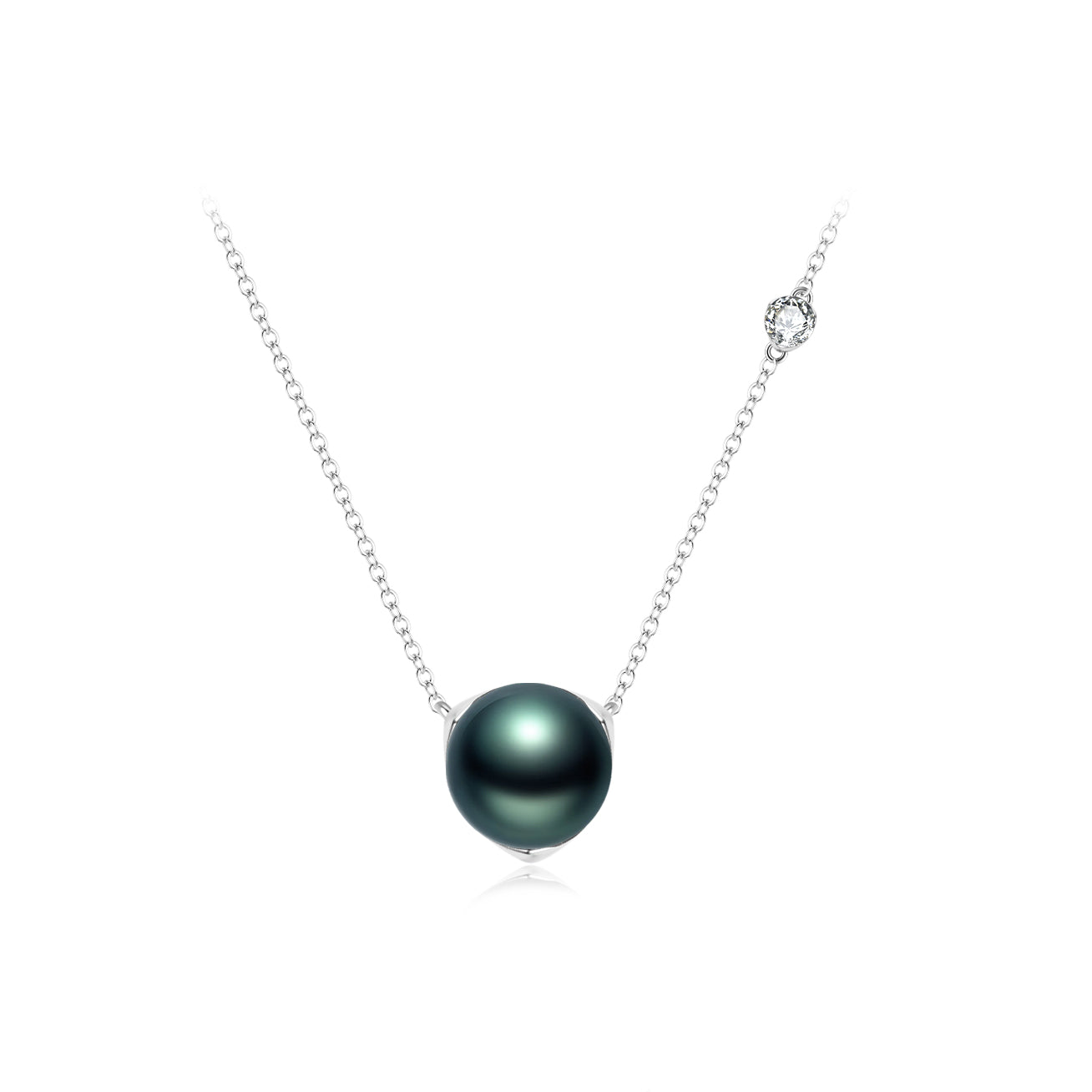 Collier En Perles De Culture Et Or Blanc 18 Carats - 32,65 Grammes, Bijou Occasion Magnifique