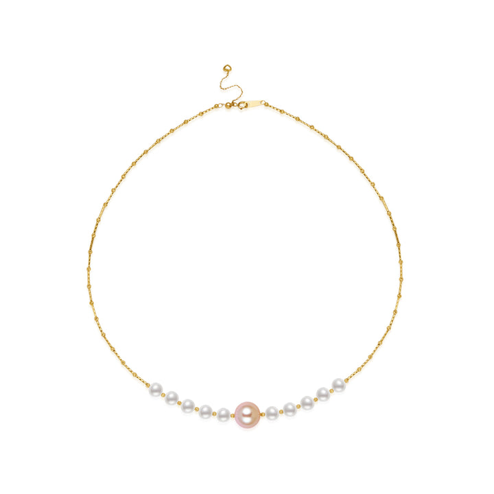 18k Gold South Sea Golden & Akoya Pearl Necklace KN00367 | HARMONY - PEARLY LUSTRE