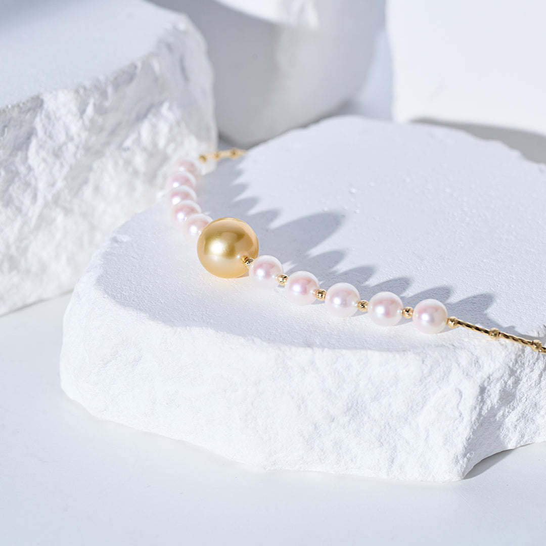 18kゴールド南洋ゴールデン&アコヤパールネックレス KN00367 | HARMONY