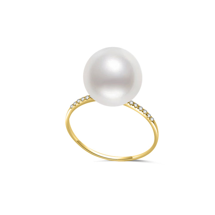 Top Grade 18K Gold Edison Pearl Ring KR00097 - PEARLY LUSTRE