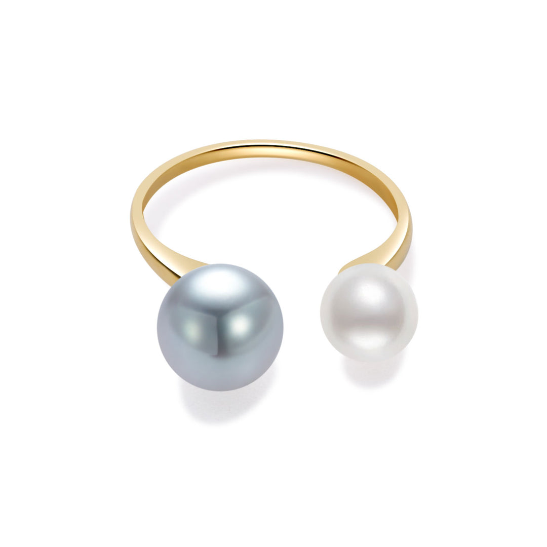 18K Gold Akoya Pearls Ring KR00141 | HARMONY