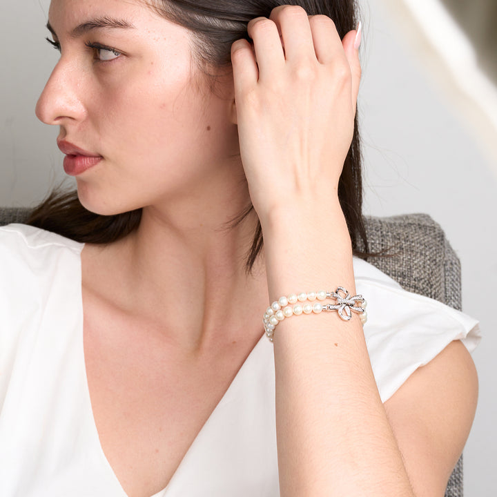 Elegant Freshwater Pearl Bracelet WB00006 - PEARLY LUSTRE