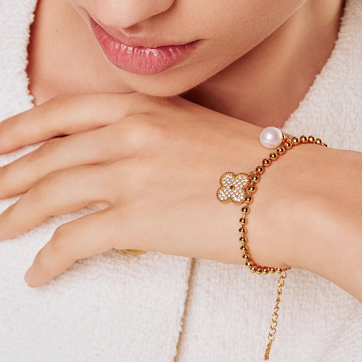 Elegant Freshwater Pearl Bracelet WB00069 - PEARLY LUSTRE