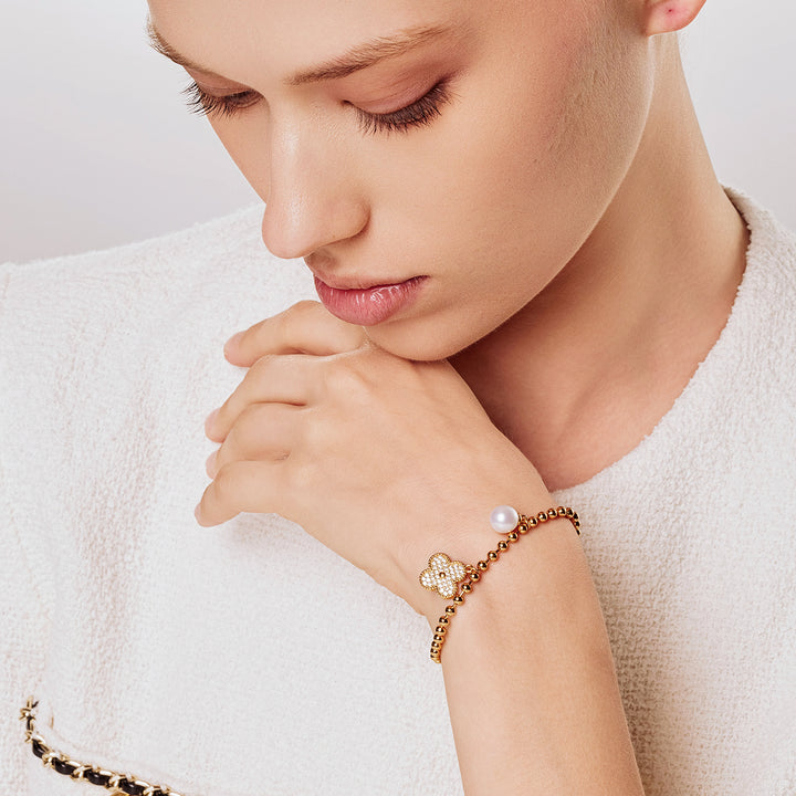 Elegant Freshwater Pearl Bracelet WB00069 - PEARLY LUSTRE