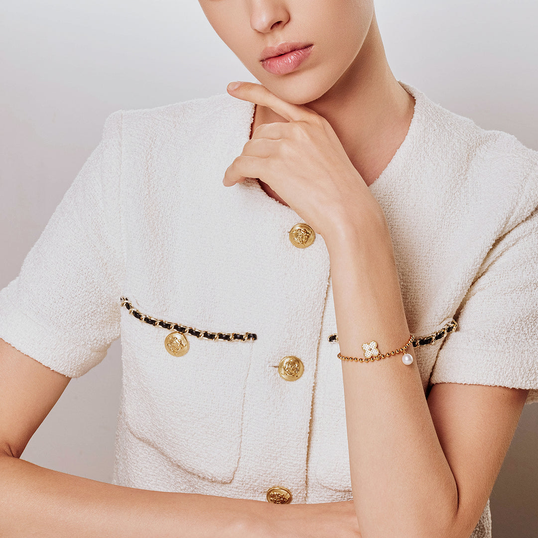 Elegant Freshwater Pearl Bracelet WB00069 - PEARLY LUSTRE