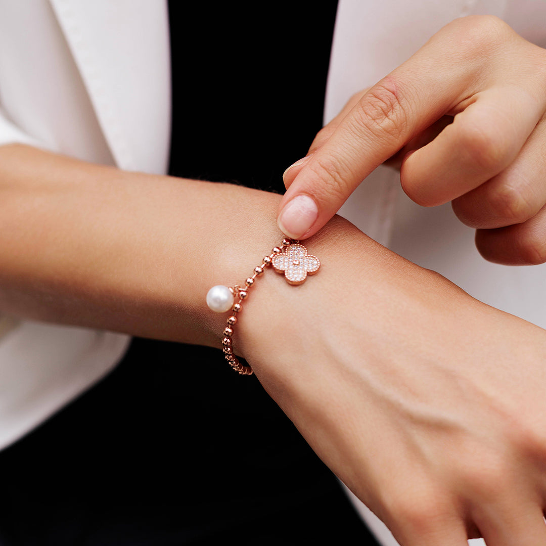 Elegant Freshwater Pearl Bracelet WB00070 - PEARLY LUSTRE