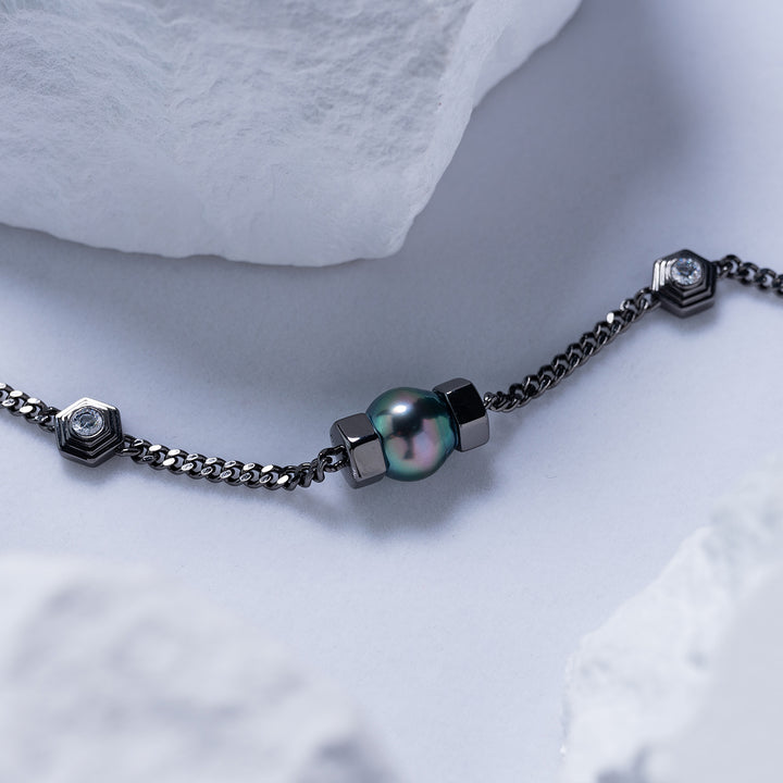 Tahitian Pearl Bracelet WB00183 | HEXAGON - PEARLY LUSTRE