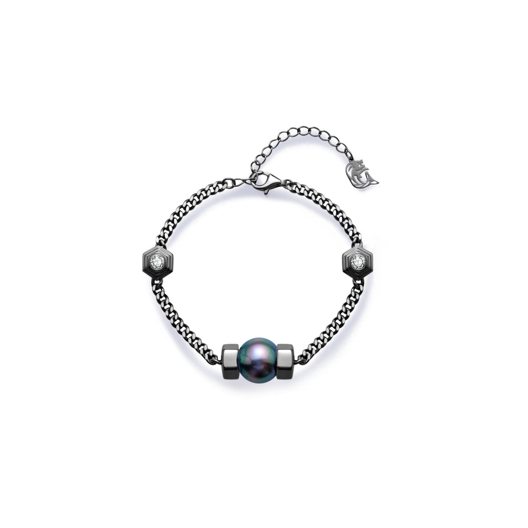 Tahitian Pearl Bracelet WB00183 | HEXAGON - PEARLY LUSTRE