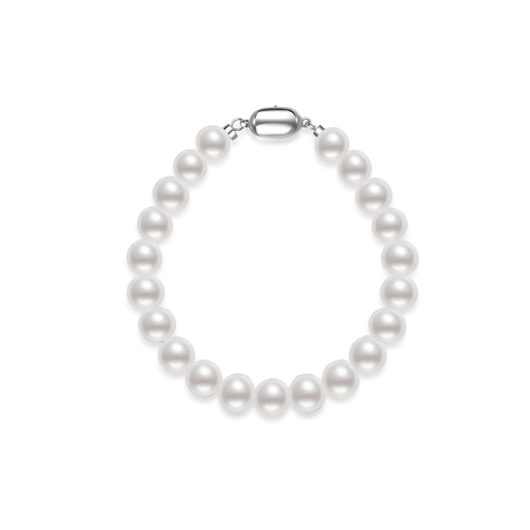 Excellent Lustre White Freshwater Pearl Bracelet WB00241 - PEARLY LUSTRE