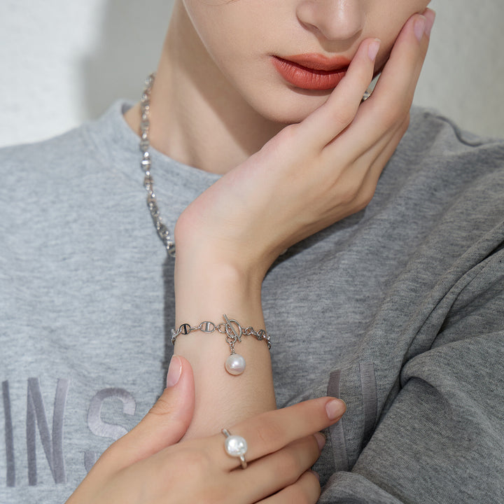 New Yorker Freshwater Pearl Bracelet WB00186 - PEARLY LUSTRE