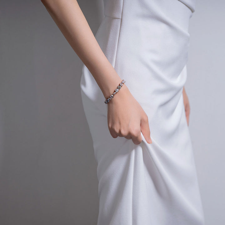 Purple Freshwater Pearl Bracelet WB00188 | Keshi - PEARLY LUSTRE