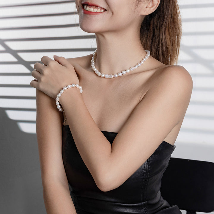 Baroque Freshwater Pearl Bracelet WB00191 | Rock - PEARLY LUSTRE
