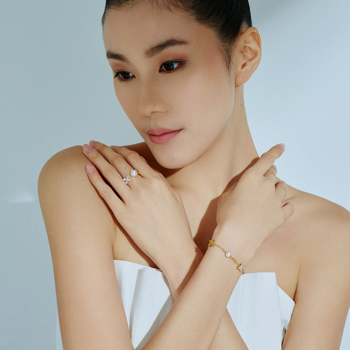 Top Grade Freshwater Pearl Ring WR00309 | EVERLEAF - PEARLY LUSTRE