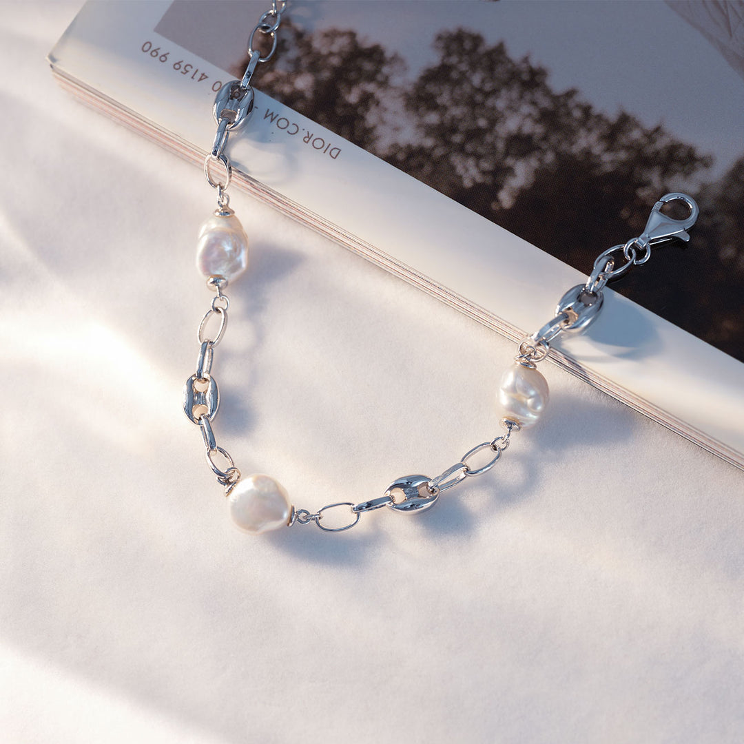 New Yorker Keshi Freshwater Pearl Bracelet WB00224 - PEARLY LUSTRE