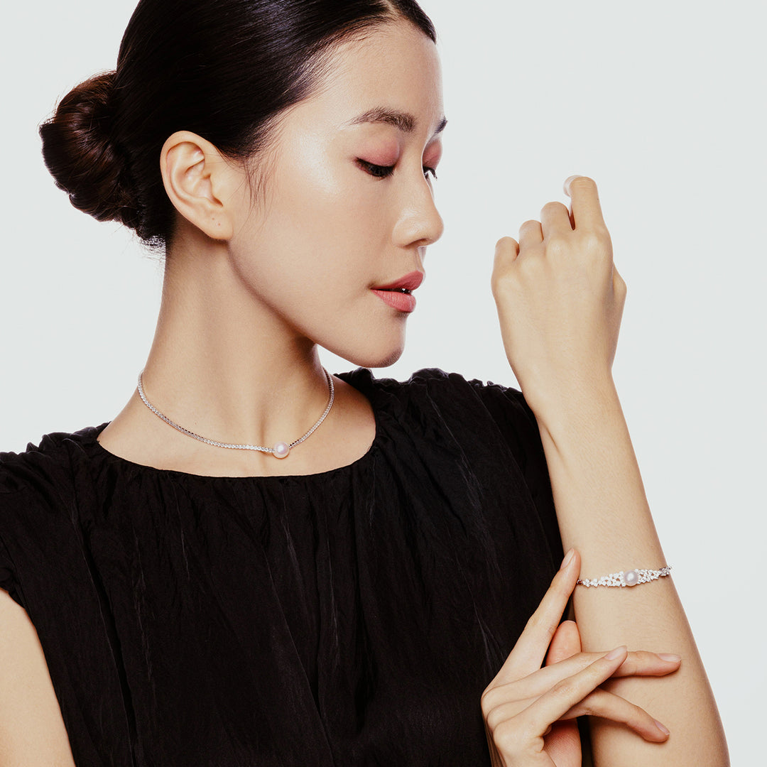 Top Grade Freshwater Pearl Bracelet WB00255 | CELESTE - PEARLY LUSTRE