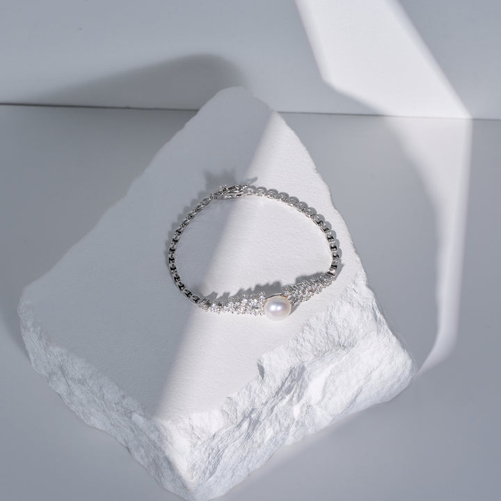 Top Grade Freshwater Pearl Bracelet WB00255 | CELESTE - PEARLY LUSTRE