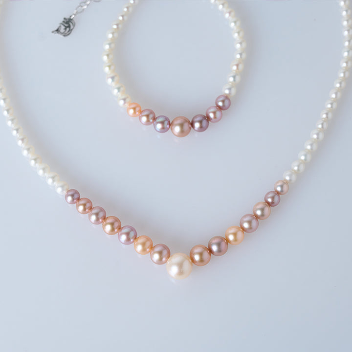 Top Grade Multi-color Freshwater Pearl Bracelet WB00270 | HARMONY - PEARLY LUSTRE