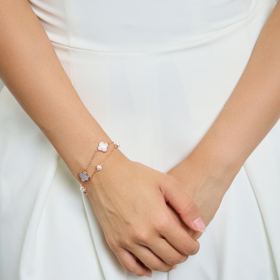 Elegant Freshwater Pearl Bracelet WB00279 - PEARLY LUSTRE