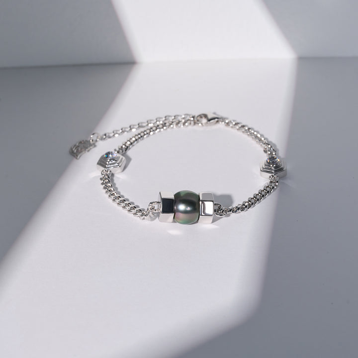 Tahitian Pearl Bracelet WB00284 | HEXAGON - PEARLY LUSTRE