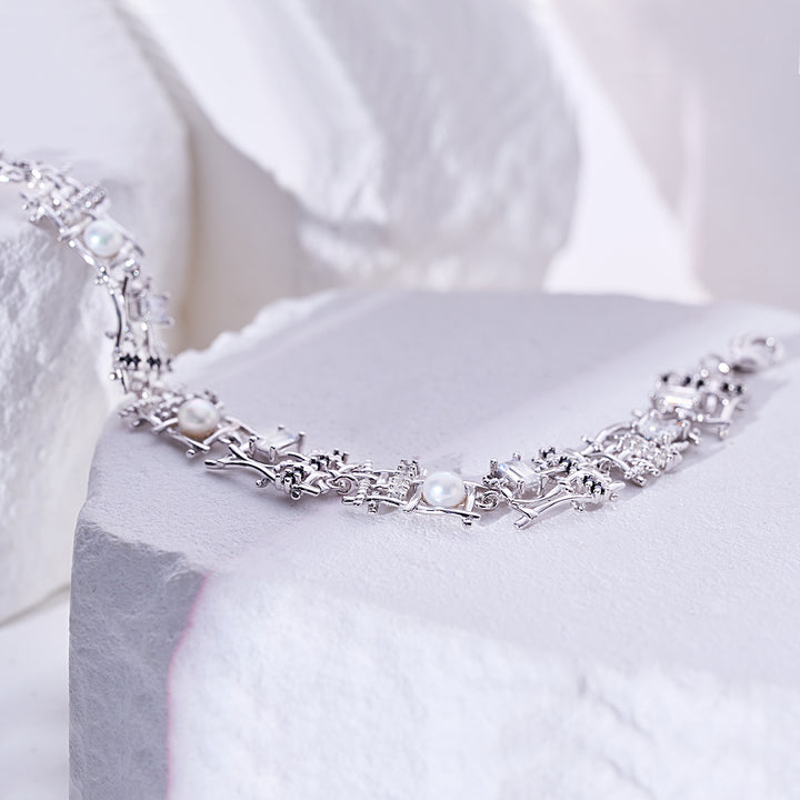Top Grade Freshwater Pearl Bracelet WB00292 | TWEED - PEARLY LUSTRE