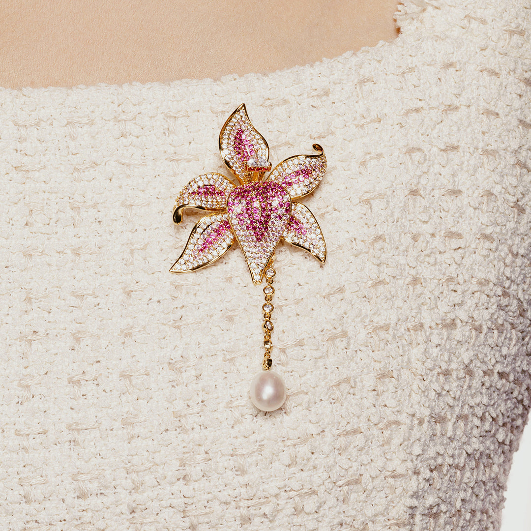 Passion for Life Freshwater Pearl Brooch WC00030 - PEARLY LUSTRE