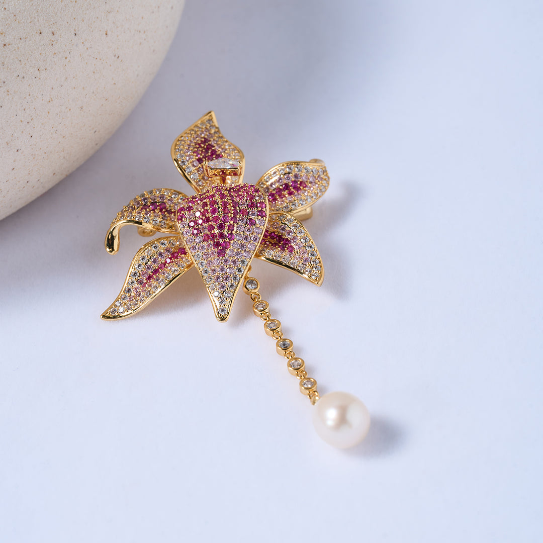 Passion for Life Freshwater Pearl Brooch WC00030 - PEARLY LUSTRE