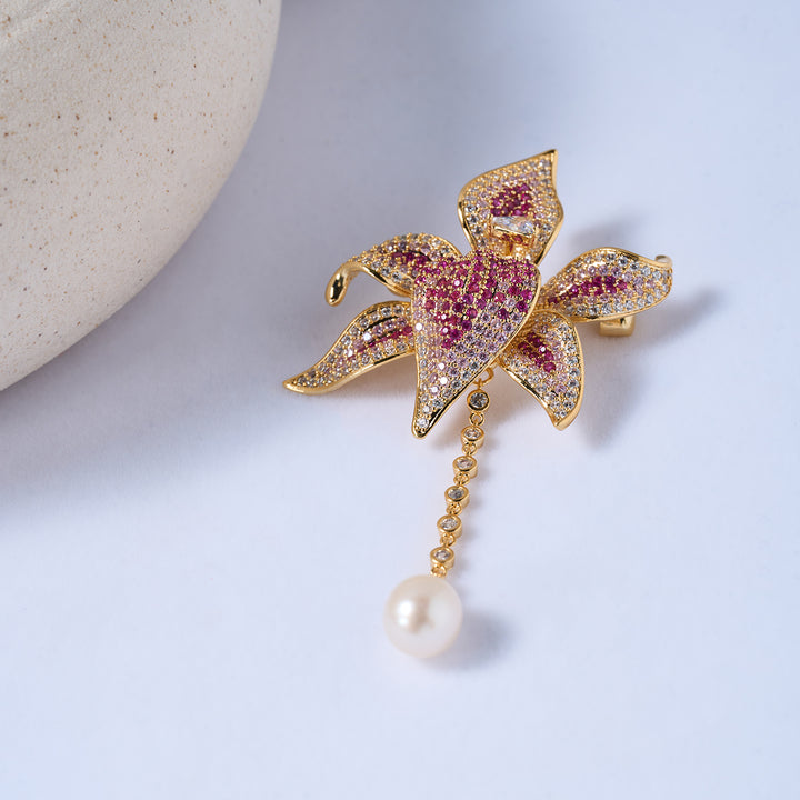 Passion for Life Freshwater Pearl Brooch WC00030 - PEARLY LUSTRE