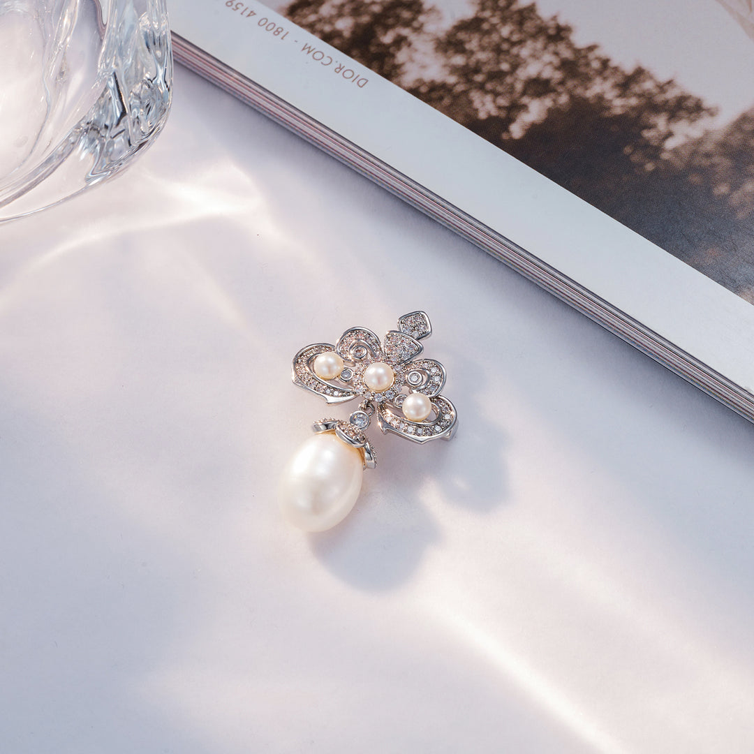 Passion for Life Freshwater Pearl Brooch WC00057 - PEARLY LUSTRE
