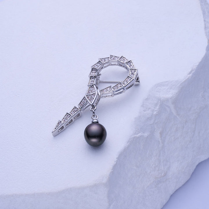 Tahitian Baroque Pearl Brooch WC00071 | SAFARI - PEARLY LUSTRE