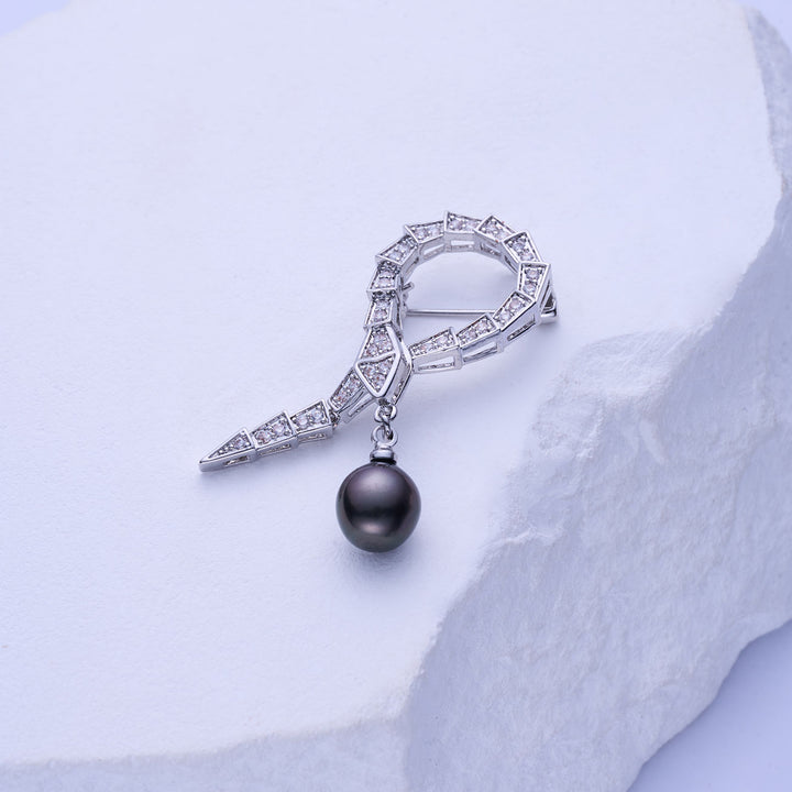 Tahitian Baroque Pearl Brooch WC00071 | SAFARI - PEARLY LUSTRE