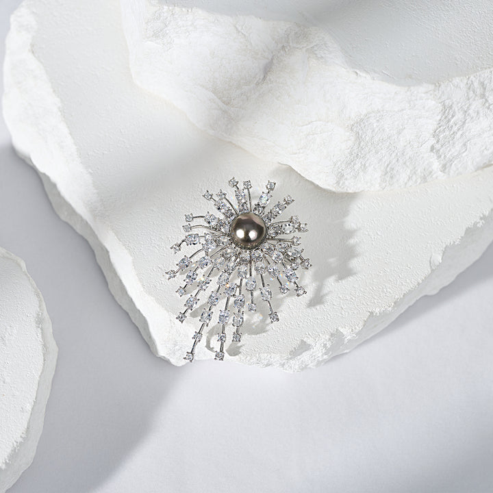 Tahitian Baroque Pearl Brooch WC00076 - PEARLY LUSTRE