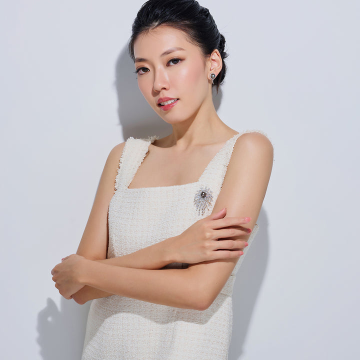 Tahitian Baroque Pearl Brooch WC00076 - PEARLY LUSTRE