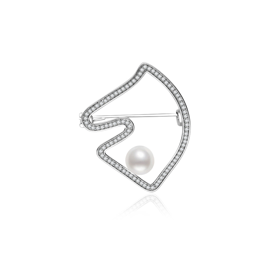 Top Grade Freshwater Pearl Brooch WC00087 | HORSE