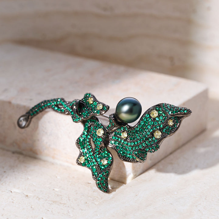 Tahitian Baroque Pearl Brooch WC00099 - PEARLY LUSTRE