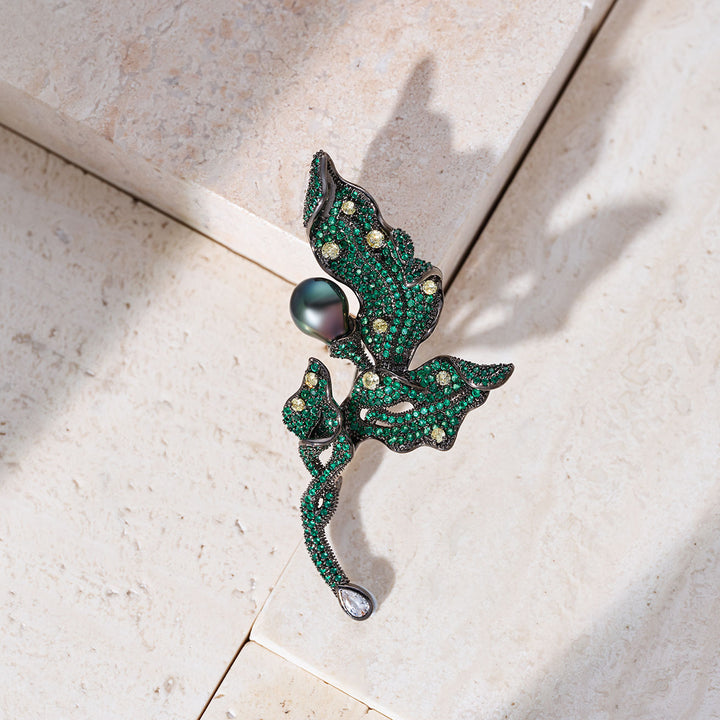 Tahitian Baroque Pearl Brooch WC00099 - PEARLY LUSTRE